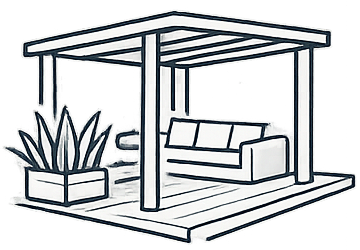 Decking and pergolas icon