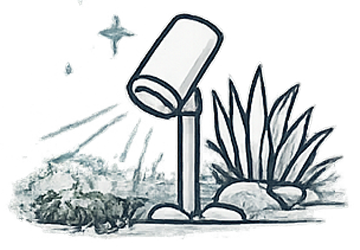 Landscape lighting icon